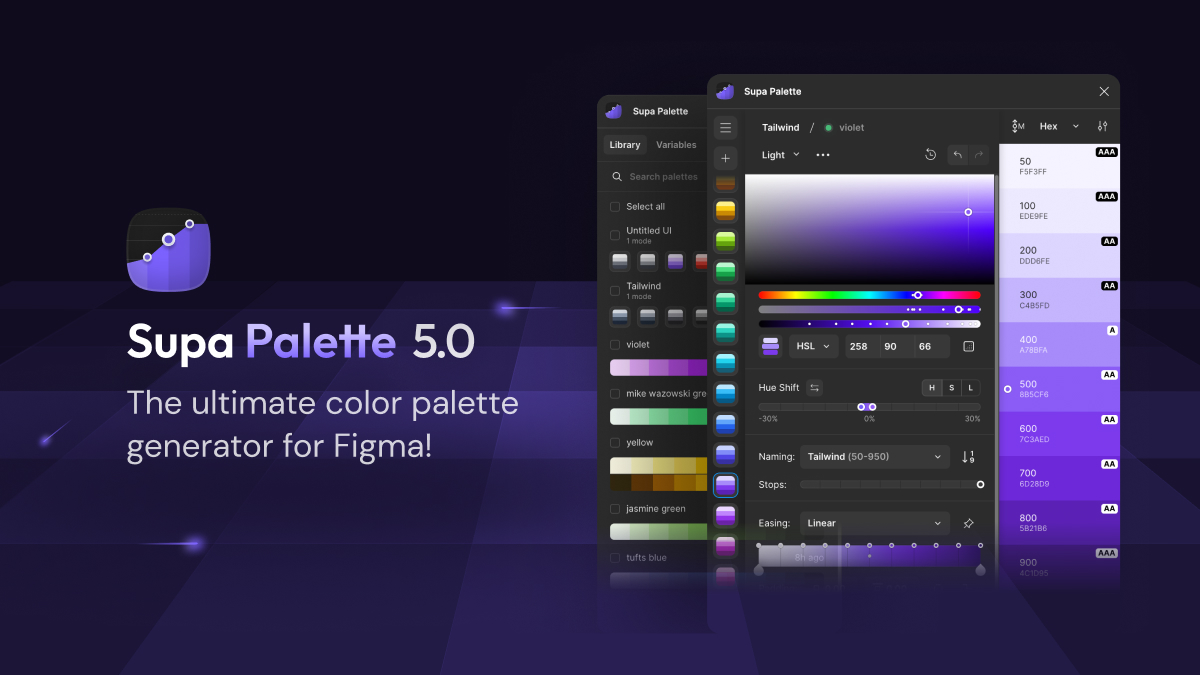 Supa Palette - All-in-one palette generator, editor and manager for Figma